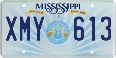 MS license plate XMY613