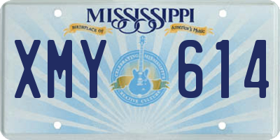 MS license plate XMY614