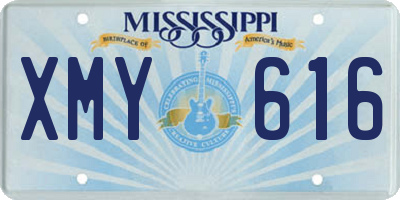 MS license plate XMY616
