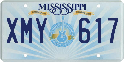 MS license plate XMY617