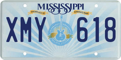 MS license plate XMY618