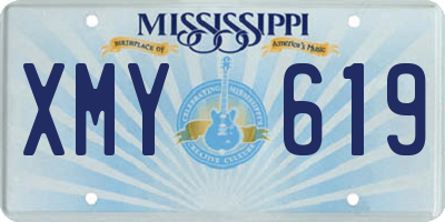 MS license plate XMY619