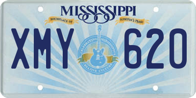 MS license plate XMY620
