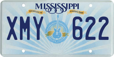 MS license plate XMY622
