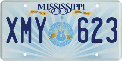 MS license plate XMY623