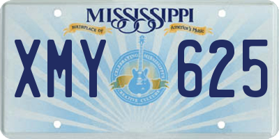 MS license plate XMY625