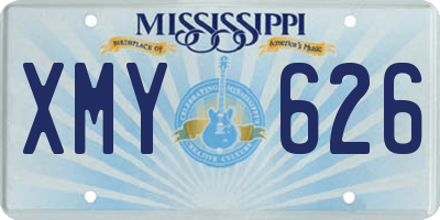 MS license plate XMY626