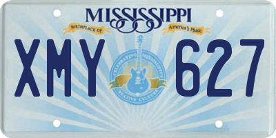 MS license plate XMY627