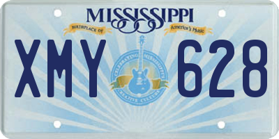 MS license plate XMY628
