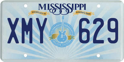 MS license plate XMY629
