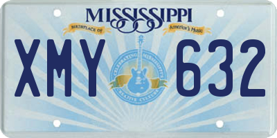 MS license plate XMY632