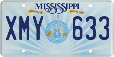 MS license plate XMY633