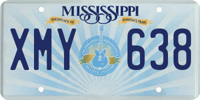 MS license plate XMY638