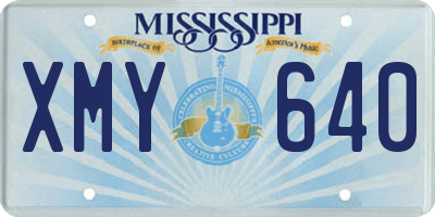 MS license plate XMY640