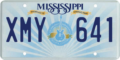 MS license plate XMY641