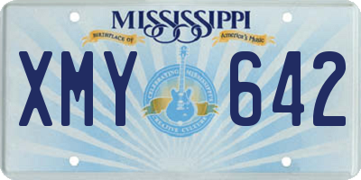 MS license plate XMY642