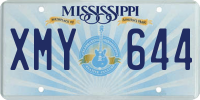 MS license plate XMY644