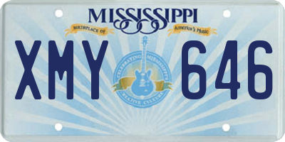 MS license plate XMY646