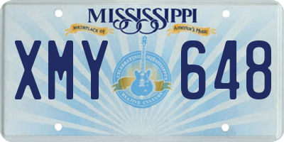 MS license plate XMY648