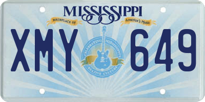 MS license plate XMY649