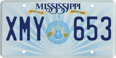 MS license plate XMY653