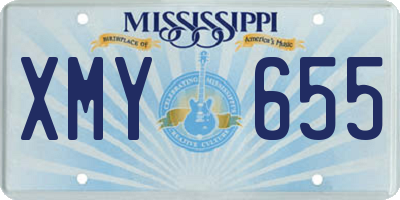 MS license plate XMY655