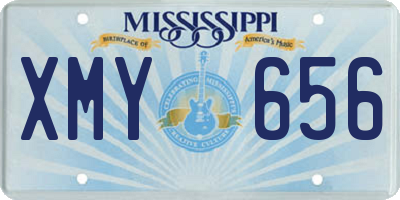 MS license plate XMY656