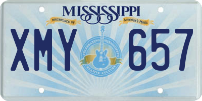 MS license plate XMY657