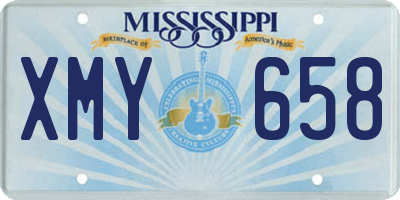 MS license plate XMY658