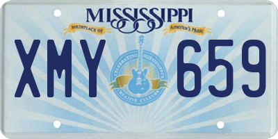 MS license plate XMY659