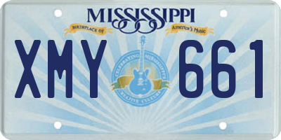 MS license plate XMY661