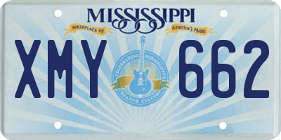 MS license plate XMY662
