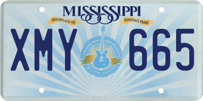 MS license plate XMY665