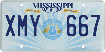 MS license plate XMY667