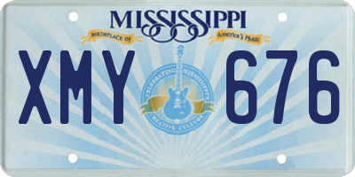 MS license plate XMY676