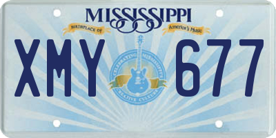 MS license plate XMY677