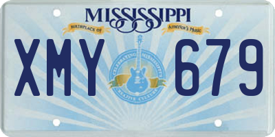 MS license plate XMY679
