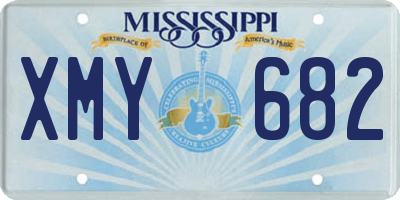 MS license plate XMY682