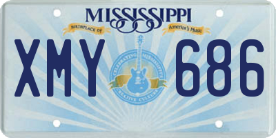 MS license plate XMY686