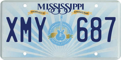 MS license plate XMY687