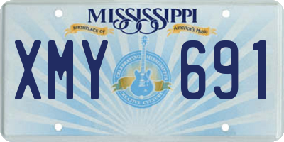 MS license plate XMY691
