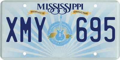 MS license plate XMY695