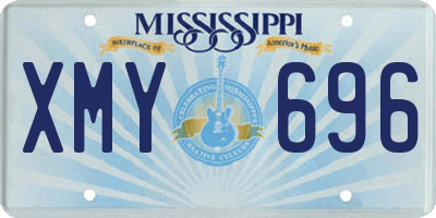 MS license plate XMY696