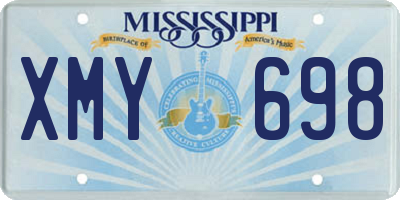 MS license plate XMY698
