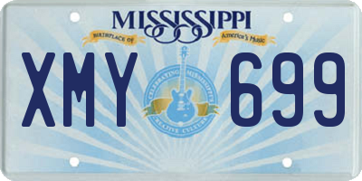 MS license plate XMY699