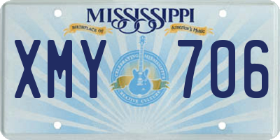 MS license plate XMY706