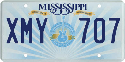 MS license plate XMY707