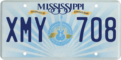MS license plate XMY708