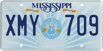 MS license plate XMY709
