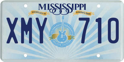 MS license plate XMY710